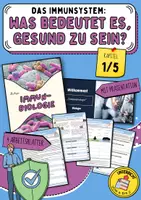 Vorschau - Arbeitsblätter - Was bedeutet es, gesund zu sein? (Immunsystem / Gesundheit / Biologie) - Deckblatt