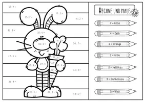 Vorschau - Arbeitsblätter - Rechen-Malblatt Ostern Division (3 AB) - Seite 2