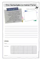 Vorschau - Arbeitsblätter - Sachaufgabe zu meinen Ferien - Ein mathematischer Einstieg - Seite 3