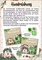 Vorschau - Bildkarten - Abschiedsgeschenk zum Schuljahresende: Glücksklee & Glücksstein - Seite 1