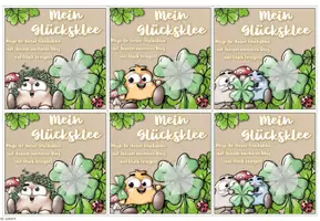 Vorschau - Bildkarten - Abschiedsgeschenk zum Schuljahresende: Glücksklee & Glücksstein - Seite 2
