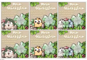 Vorschau - Bildkarten - Abschiedsgeschenk zum Schuljahresende: Glücksklee & Glücksstein - Seite 3