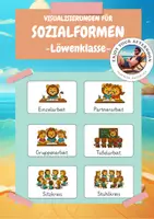 Vorschau - Präsentationen/Tafelbilder - Visualisierungen Sozialformen Löwenklasse - Deckblatt