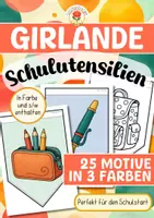 Vorschau - Mal- und Bastelvorlagen - Girlande - Schulutensilien (Schulstart) - Deckblatt