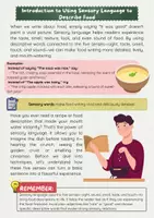 Vorschau - Arbeitsblätter - Sensory Language im Englischunterricht: Essen beschreiben - Seite 1