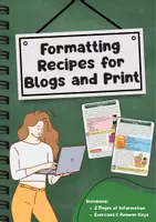 Vorschau - Arbeitsblätter - Rezepte formatieren: Blog and Print Guidelines - Deckblatt