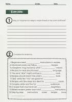 Vorschau - Arbeitsblätter - Recipe Writing: Anpassung an verschiedene Kochstufen - Seite 3