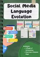 Vorschau - Arbeitsblätter - Social Media Language: Emojis, Hashtags, Acronyms - Deckblatt