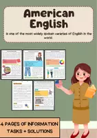 Vorschau - Arbeitsblätter - American English: Unterschiede in Vokabular, Grammatik und Rechtschreibung - Deckblatt