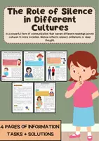 Vorschau - Arbeitsblätter - Silence in Cultures: Meaning, Respect, Communication - Deckblatt