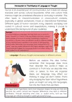 Vorschau - Arbeitsblätter - Sprache und Denken – Sapir-Whorf-Hypothese - Seite 1