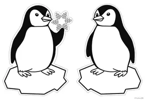 Vorschau - Mal- und Bastelvorlagen - Geburtstagskalender (editierbar) Klassentier "Pinguin" - Pinguinklasse - Seite 1