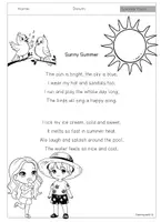 Vorschau - Arbeitsblätter - English summer poem - Sommergedicht Englisch Grundschule - Seite 2