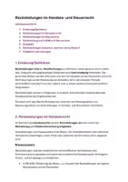 Vorschau - Arbeitsblätter - Rückstellungen im Handelsrecht und Steuerrecht - Deckblatt