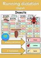 Vorschau - Unterrichtsreihen - Laufdiktat / Running dictation: Insects - Englisch - Deckblatt