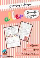Vorschau - Arbeitsblätter - aller - Erarbeitung + Übungen (unregelmäßige Verben - Deckblatt