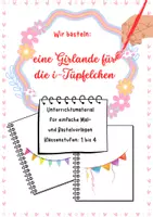 Vorschau - Arbeitsblätter - Bastel- & Malvorlage „I-Tüpfelchen-Girlande“ – Einschulungsprojekt für Klasse 1 - Deckblatt