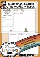 Vorschau - Arbeitsblätter - CHRISTMAS - Flyer zum Ausfüllen (Projektarbeit) - Christmas around the world - Deckblatt