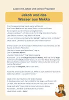 Vorschau - Mal- und Bastelvorlagen - Jakob und das Wasser aus Mekka - Lesegeschichte mit Fragen & Ausmalbild - Deckblatt