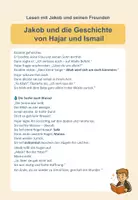 Vorschau - Mal- und Bastelvorlagen - Jakob und die Geschichte von Hajar und Ismail - Lesegeschichte mit Fragen und Ausmalbild - Seite 1