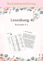Vorschau - Fördermaterial/Inklusion - Leseübung 40 für die 1. Klasse zum Buchstaben X - Deckblatt