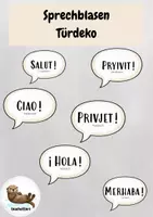 Vorschau - Anderer Materialtyp - Begrüßung in verschiedenen Sprachen (Türdeko) - Deckblatt