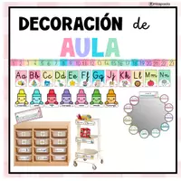 Vista previa - Decoración del aula - DECORACIÓN DE AULA COLORIDA - Portada