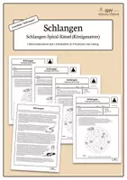 Vorschau - Arbeitsblätter - Lerntheke Schlangen - Schlangen-Spiral-Rätsel - Königsnatter (Erarbeitung) - Deckblatt