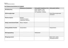Vorschau - Arbeitsblätter - Arbeitsmaterial Drei Reaktionsmechanismen im Vergleich (bearbeitbar) - Seite 2