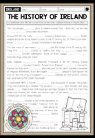 Vorschau - Arbeitsblätter - The History of Ireland - Grammar Worksheet (Simple Present vs Simple Past) - Deckblatt