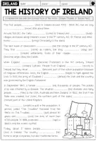 Vorschau - Arbeitsblätter - The History of Ireland - Grammar Worksheet (Simple Present vs Simple Past) - Seite 1