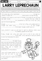 Vorschau - Arbeitsblätter - Larry Leprechaun - Grammar Worksheets (Simple Past vs Past Continuous) - Seite 1