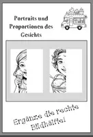 Vorschau - Arbeitsblätter - Gesicht Portrait zum Ergänzen und Ausmalbild Sommer - Seite 1