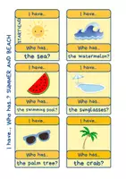 Vista previa - Juegos / Gamificación - I Have... Who Has? - summer and beach - Portada