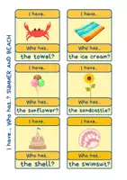 Vista previa - Juegos / Gamificación - I Have... Who Has? - summer and beach - página 1