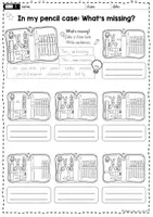 Vorschau - Arbeitsblätter - School things - What's missing? - Seite 2
