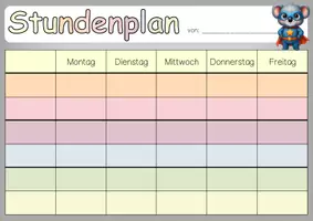 Vorschau - Bildkarten - Koalaklasse Tagestransparenz und Stundenplan - Seite 1