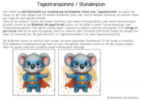 Vorschau - Bildkarten - Koalaklasse Tagestransparenz und Stundenplan - Seite 3
