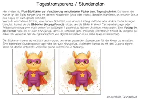 Vorschau - Bildkarten - Lamaklasse Tagestransparenz und Stundenplan - Seite 3