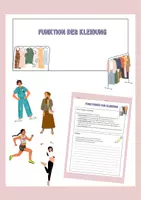 Vorschau - Arbeitsblätter - Funktionen von Kleidung - Deckblatt