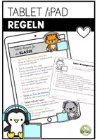 Vorschau - Arbeitsblätter - Regeln iPAD Tablet - Klassenregeln - Deckblatt