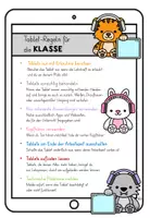 Vorschau - Arbeitsblätter - Regeln iPAD Tablet - Klassenregeln - Seite 1