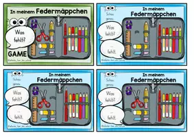 Vorschau - Arbeitsblätter - Schulsachen - Lernspiel "Was fehlt?" (DaZ/DaF) - Seite 3