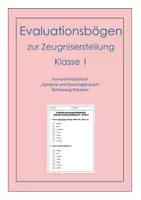 Vorschau - Arbeitsblätter - Evaluation Sprache und Sprachgebrauch Klasse 1 - Seite 1