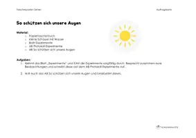 Vorschau - Arbeitsblätter - Forscherposten Sehen: Kurz- und Weitsichtigkeit, Sehbehinderung, Schutzmechanismen der Augen - Seite 2