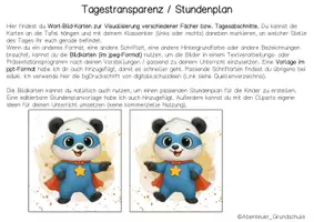 Vorschau - Bildkarten - Pandaklasse Tagestransparenz und Stundenplan - Seite 3