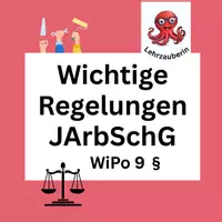 Vorschau - Arbeitsblätter - Jugendarbeitsschutzgesetz: Fälle & Regeln | WiPo 9 - Deckblatt