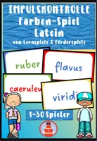 Vorschau - Stationenlernen - Impulskontrolle Spiel - Farben Latein - Deckblatt