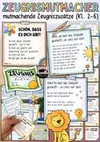 Vorschau - Anderer Materialtyp - Zeugnismutmacher - Mutmacher Zusätze zum Zeugnis (Klasse 2-6) - Deckblatt