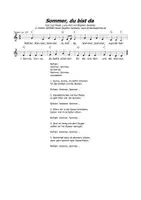 Vorschau - Anderer Materialtyp - LIED Sommer, du bist da - SOMMER SOMMERLIED - Seite 1